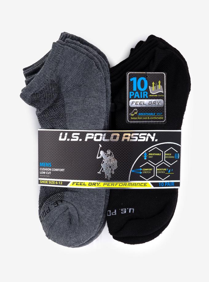 USPA MENS 10 PACK PERFORMANCE LOW CUT SOCKS For Sale