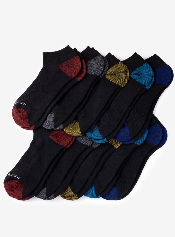 USPA MENS 10 PACK PERFORMANCE LOW CUT SOCKS High Quality