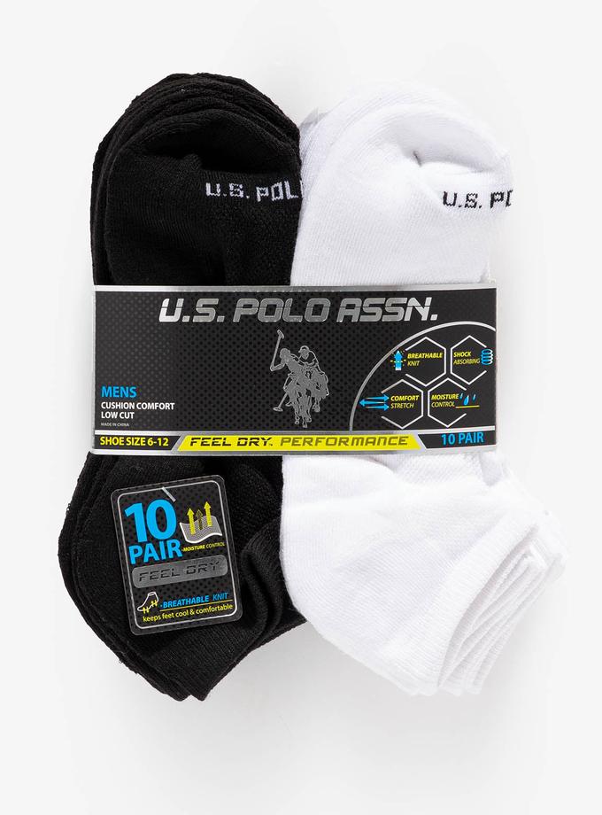 USPA MENS 10PK LOW CUT PERFORMANCE SOCKS Best Buy