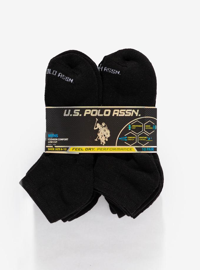 USPA MENS 10PK LOW CUT PERFORMANCE SOCKS For Sale