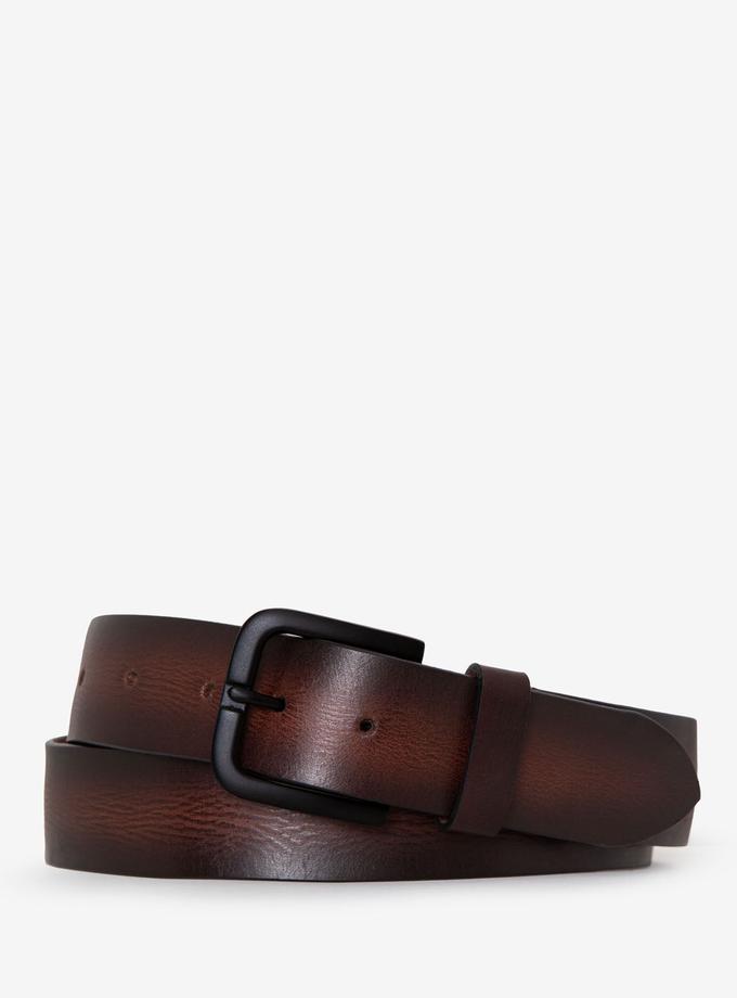 USPA MENS 38MM BURNISHED EDGE LEATHER BELT Best Buy