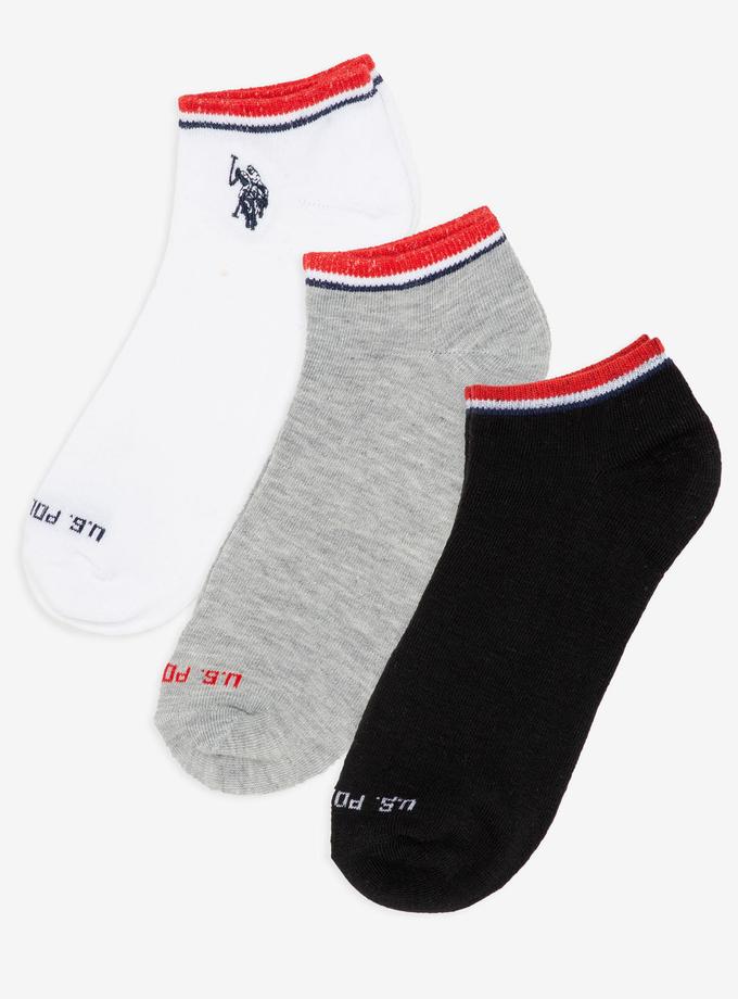 USPA MENS 3PK ASSORTED TIPPED LOW CUT SOCKS Free shipping