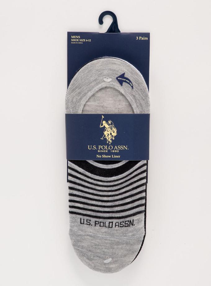 USPA MENS 3PK STRIPED ASSORTED LINERS Best Buy