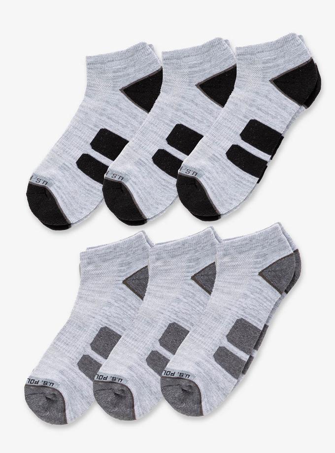 USPA MENS 6PK LOW CUT PERFORMANCE SOCKS For Sale