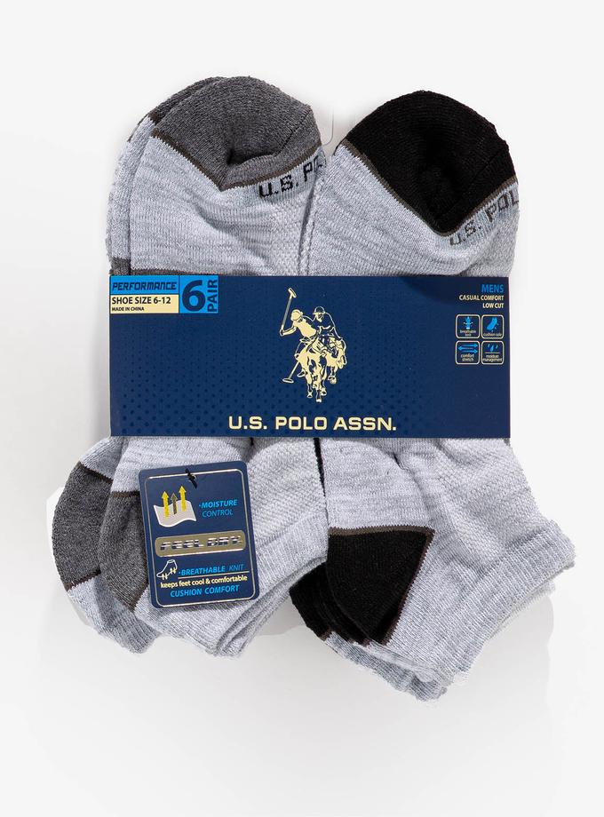 USPA MENS 6PK LOW CUT PERFORMANCE SOCKS For Sale