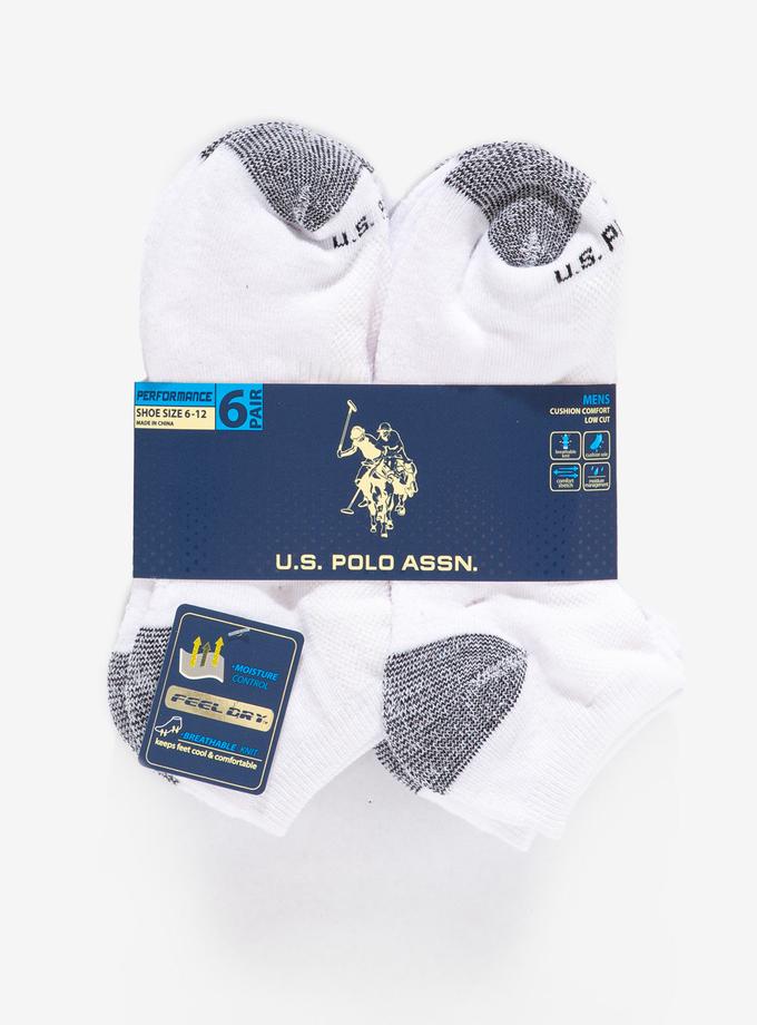 USPA MENS 6PK LOW CUT PERFORMANCE SOCKS New Arrival