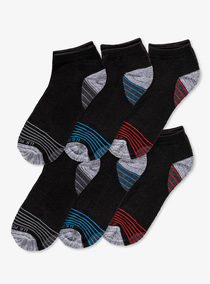 USPA MENS 6PK LOW CUT PERFORMANCE SOCKS Same Day Delivery