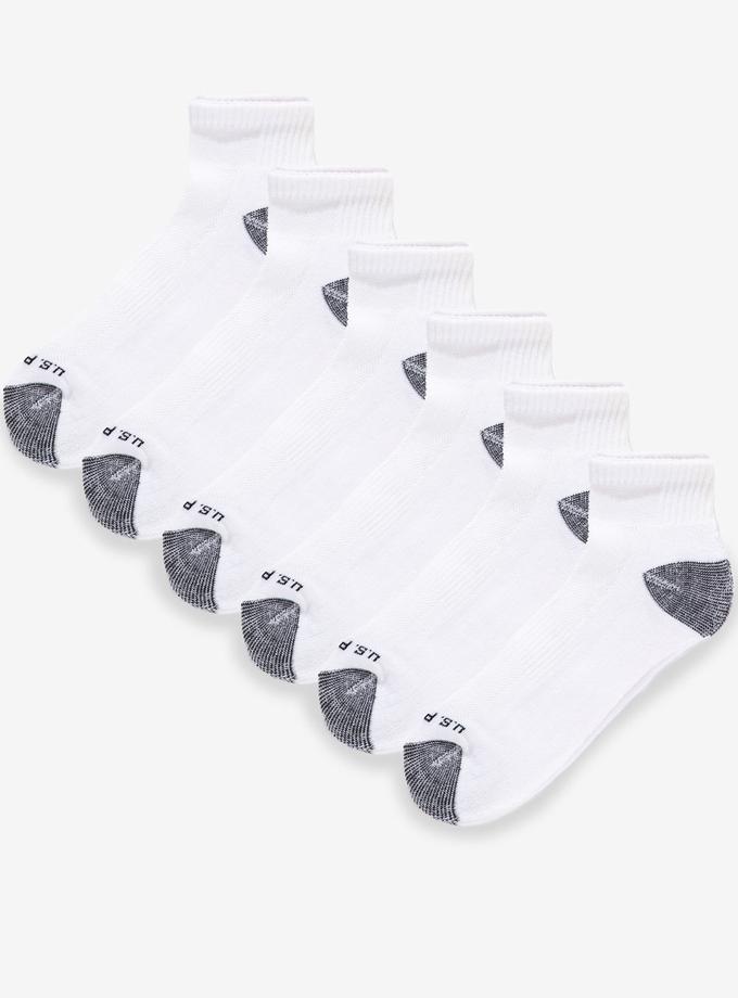 USPA MENS 6PK QUARTER CREW SOCKS Same Day Delivery