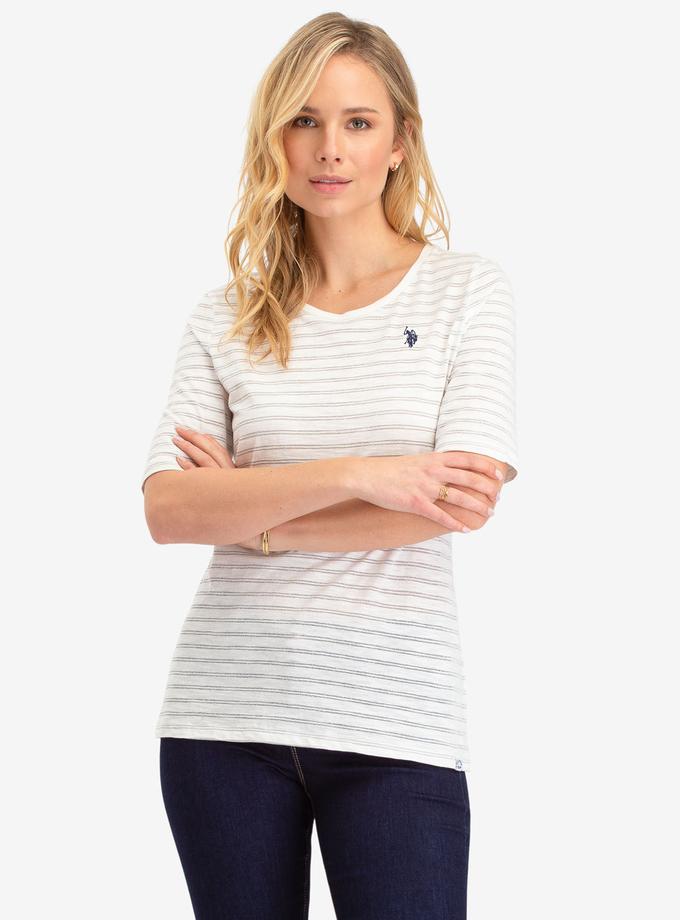 USPA METALLIC LUREX STRIPED TOP Best Buy