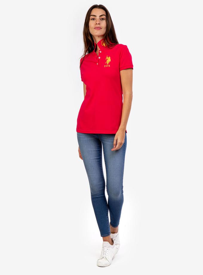 USPA METALLIC PRINT POLO SHIRT Free shipping