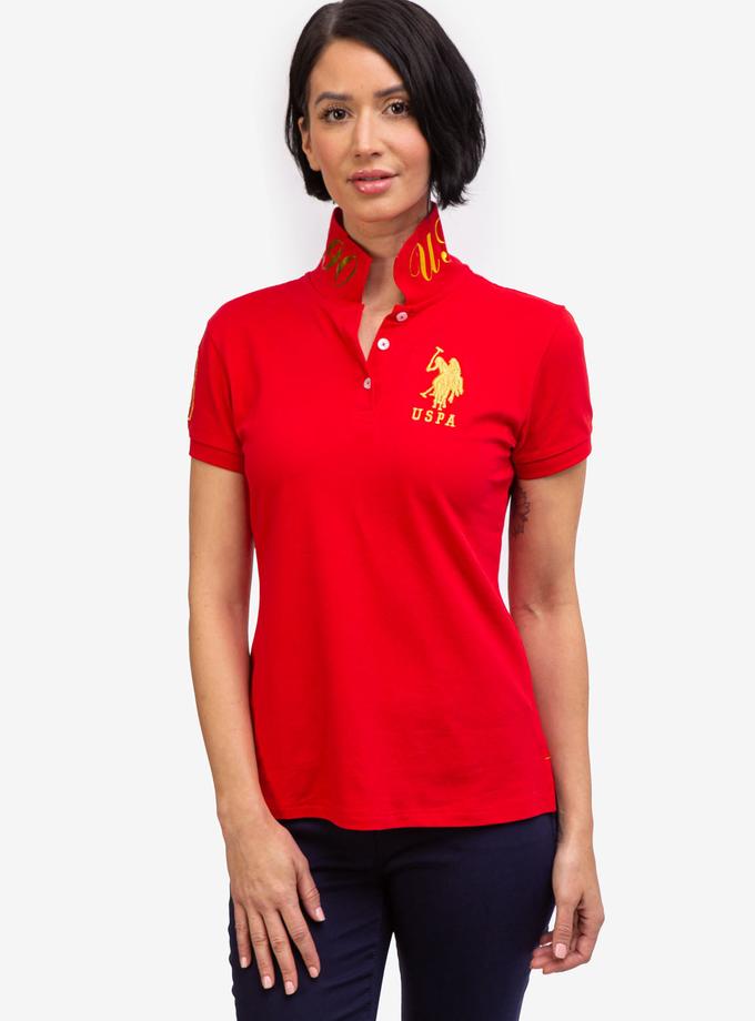 USPA METALLIC PRINT POLO SHIRT On Sale