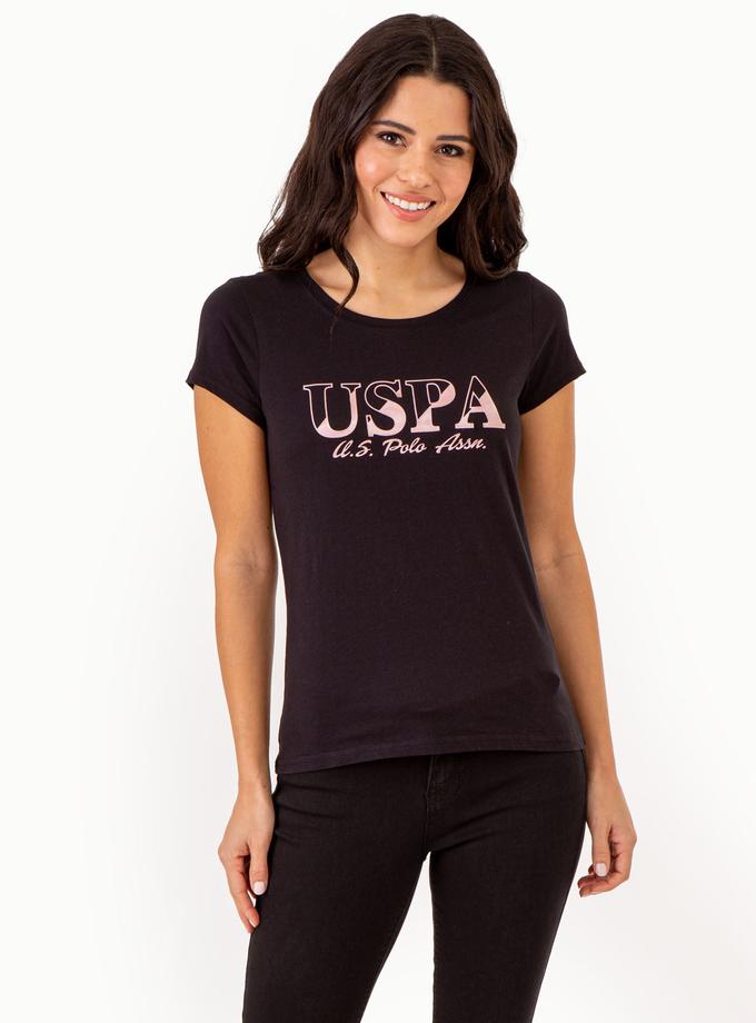 USPA METALLIC SLASHED FOIL T-SHIRT Same Day Delivery