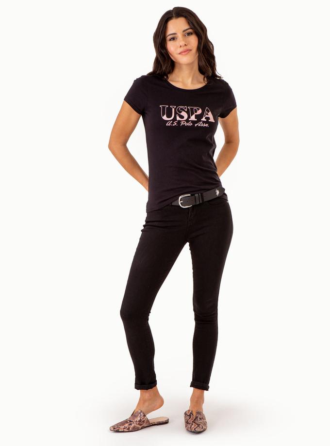 USPA METALLIC SLASHED FOIL T-SHIRT Same Day Delivery