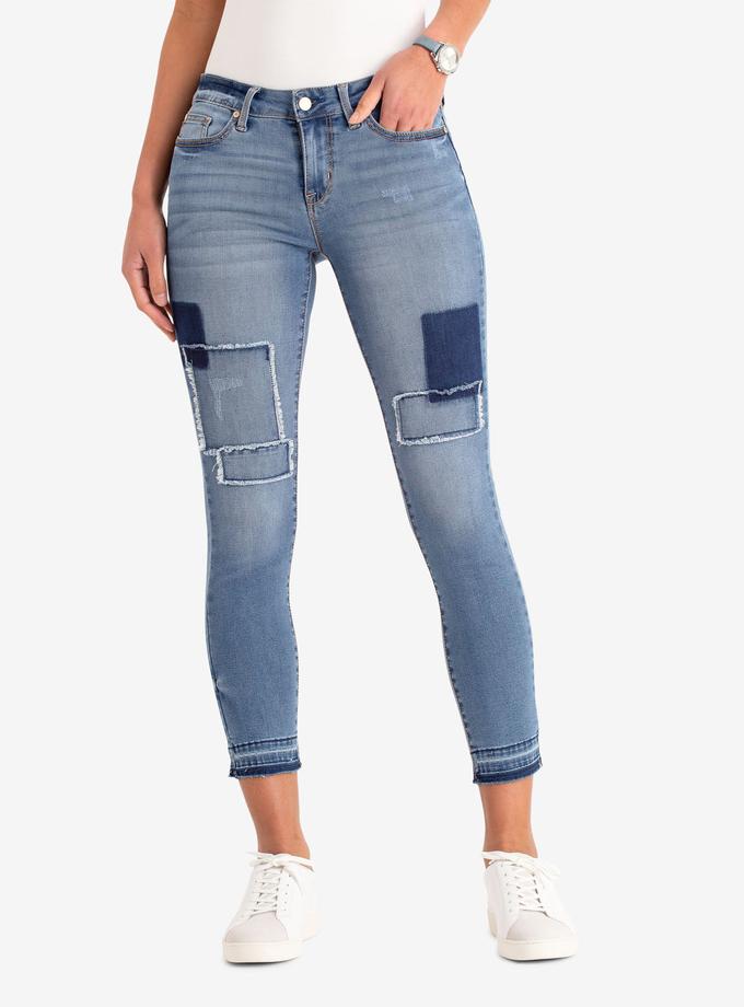 USPA MID RISE SHORT SUPER SKINNY PATCHED JEANS Best Price