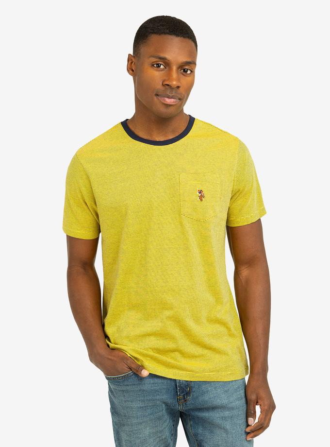 USPA MINI STRIPE RINGER T-SHIRT WITH POCKET For Sale