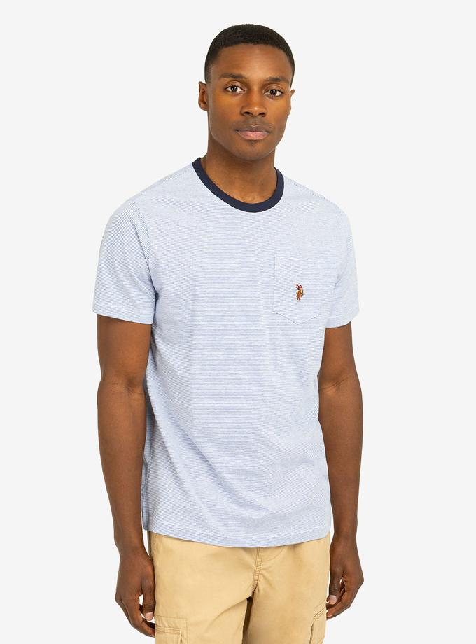 USPA MINI STRIPE RINGER T-SHIRT WITH POCKET New Arrival