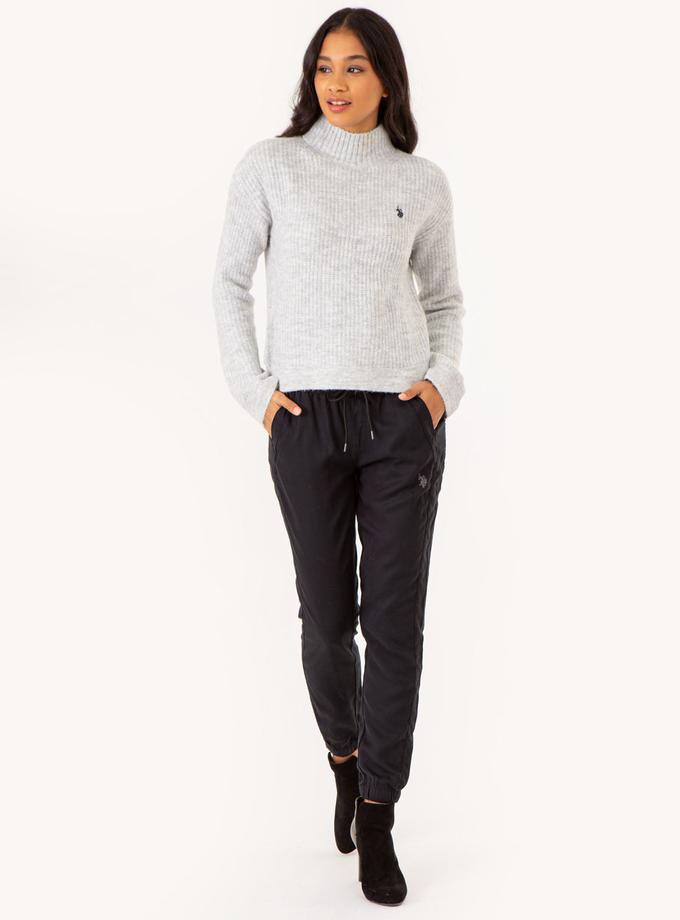 USPA MOCK NECK SIDE SLIT SWEATER New Arrival