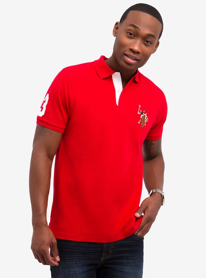 USPA MULTI COLOR BIG LOGO SOLID POLO SHIRT Same Day Delivery