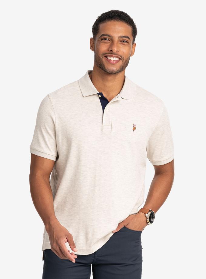 USPA MULTI COLOR LOGO INTERLOCK POLO SHIRT Free shipping