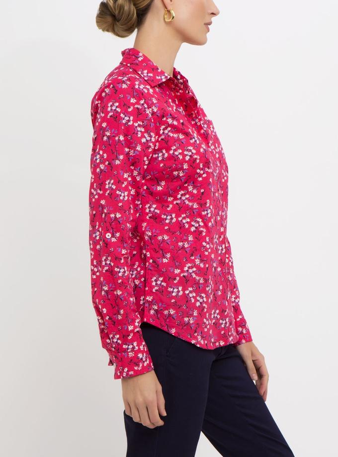 USPA MULTI FLORAL ROLL-UP POPLIN SHIRT Same Day Delivery