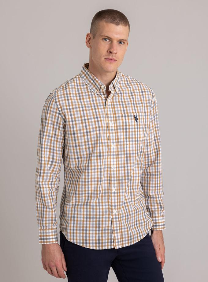 USPA MULTI GINGHAM POPLIN LONG SLEEVE SHIRT On Sale