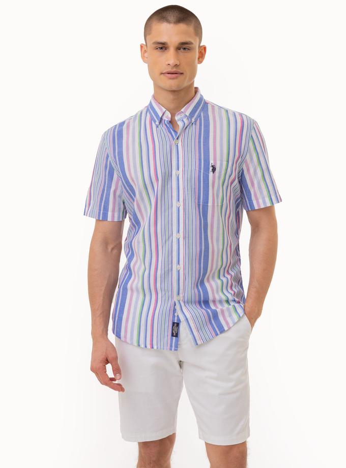 USPA MULTI STRIPE MADRAS WOVEN SHORT SLEEVE SHIRT Best Seller