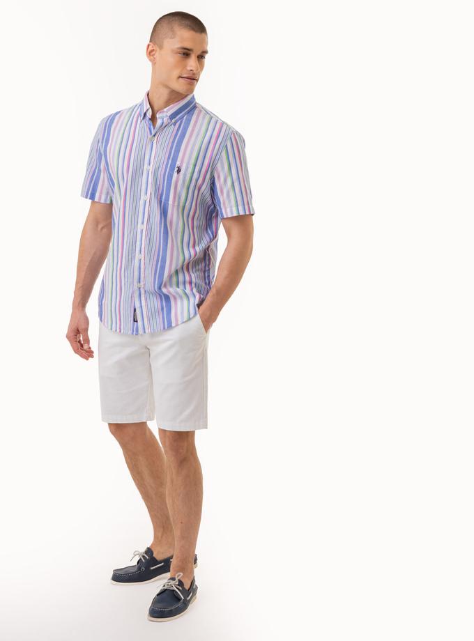 USPA MULTI STRIPE MADRAS WOVEN SHORT SLEEVE SHIRT Best Seller