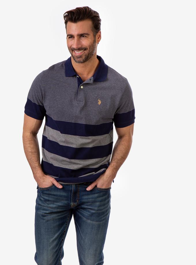 USPA MULTI STRIPE PIQUE POLO SHIRT High Quality