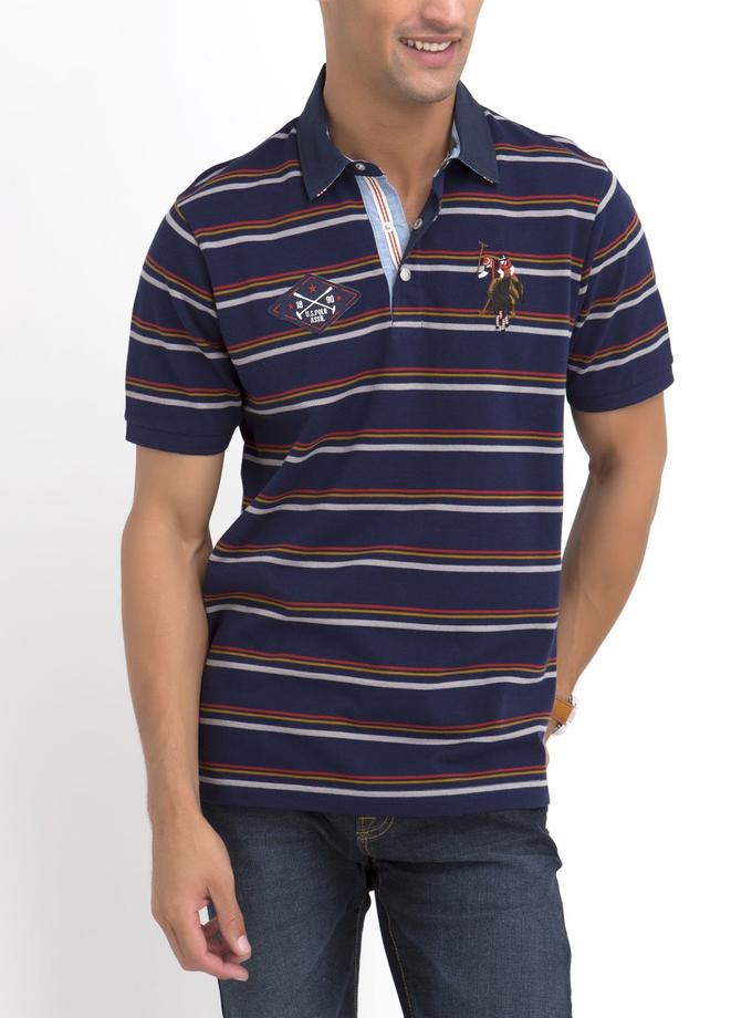 USPA MULTI STRIPED POLO SHIRT Best Price