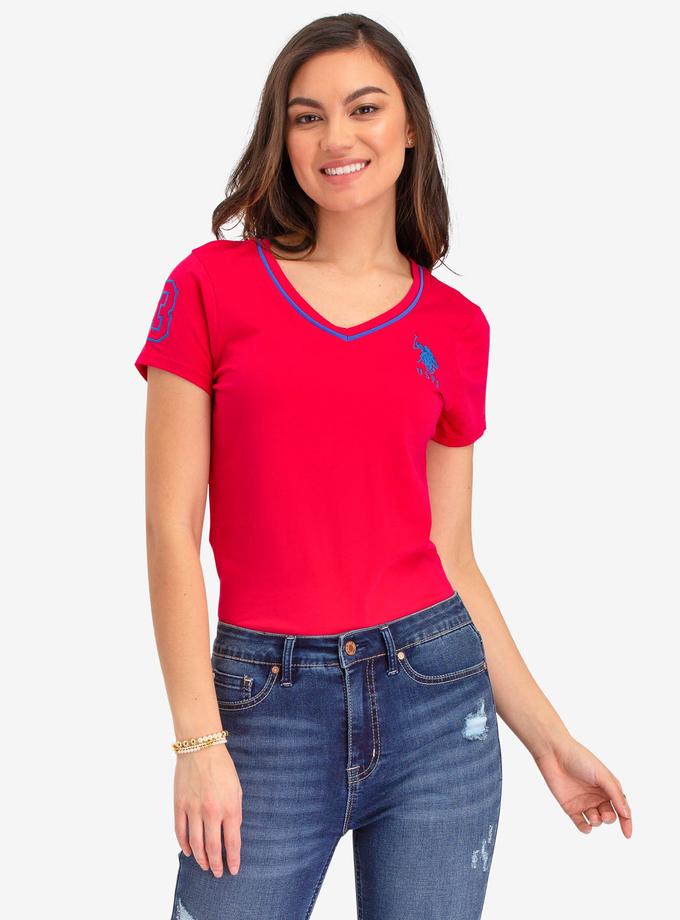 USPA NEON V-NECK T-SHIRT Free shipping