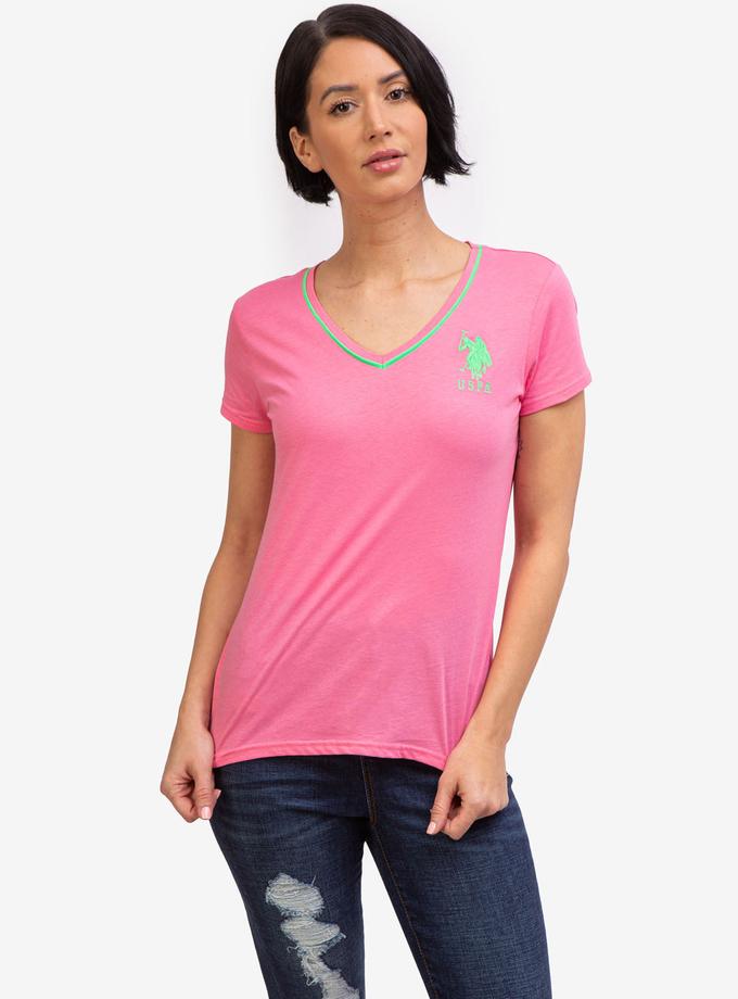 USPA NEON V-NECK T-SHIRT On Sale