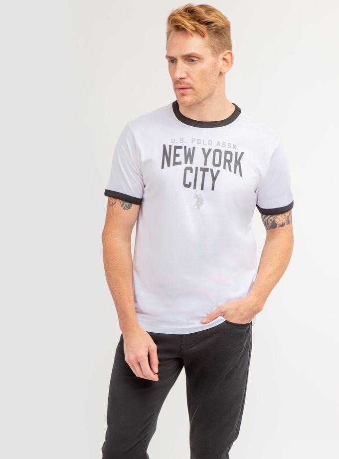 USPA NEW YORK CITY GRAPHIC RINGER T-SHIRT For Sale