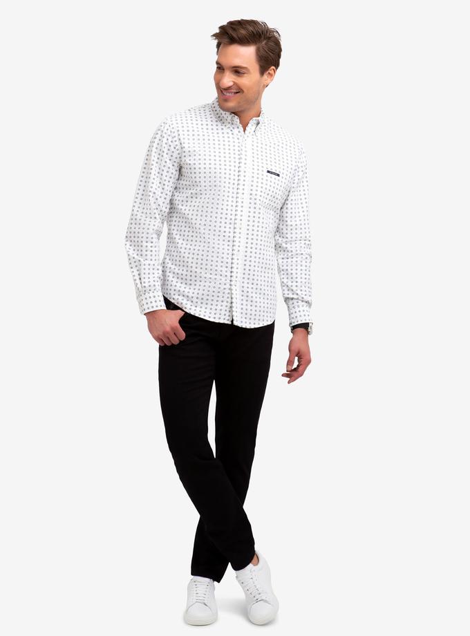 USPA NO-TUCK GEOMETRIC PRINT OXFORD SHIRT. Best Buy