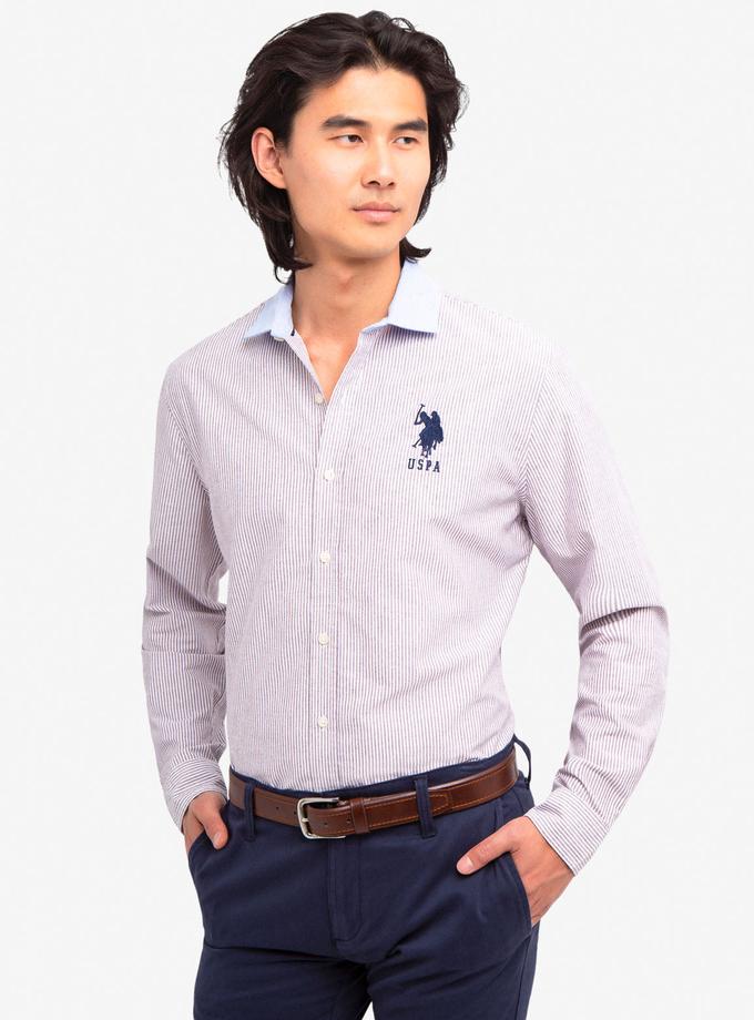 USPA OXFORD SHIRT WITH CONTRAST COLLAR On Sale