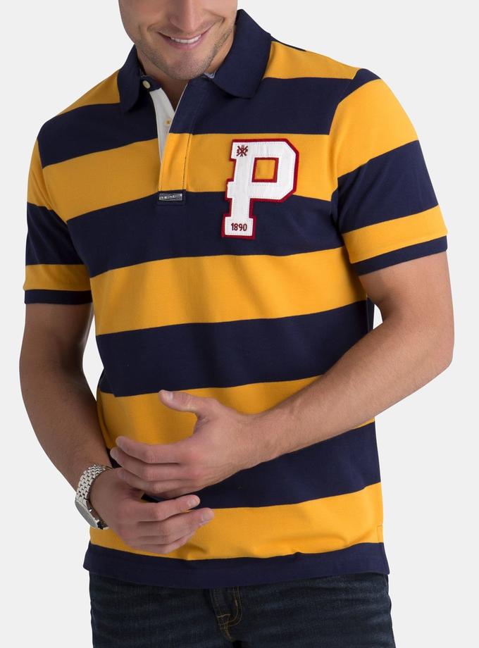 USPA P PATCH RUGBY STRIPE POLO SHIRT Free shipping