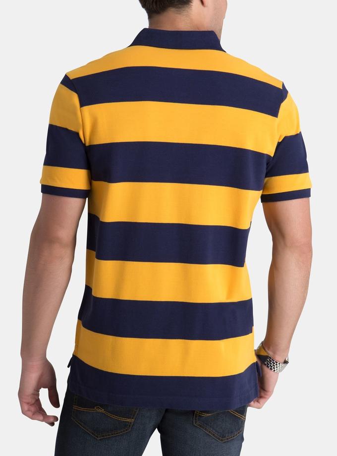 USPA P PATCH RUGBY STRIPE POLO SHIRT Free shipping