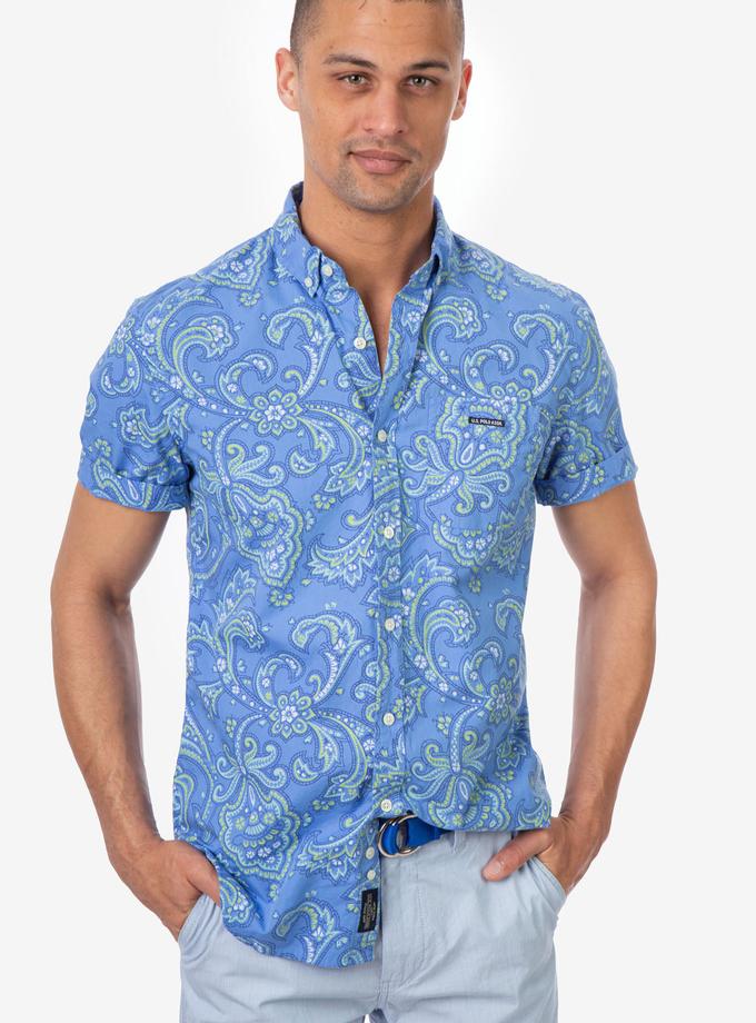 USPA PAISLEY SHORT SLEEVE CAMP SHIRT Same Day Delivery