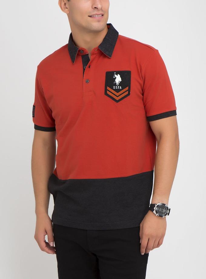 USPA PATCHED COLORBLOCK POLO SHIRT For Sale