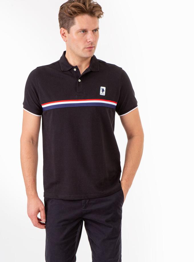 USPA PIECED SIGNATURE STRIPE PIQUE POLO SHIRT Best Seller