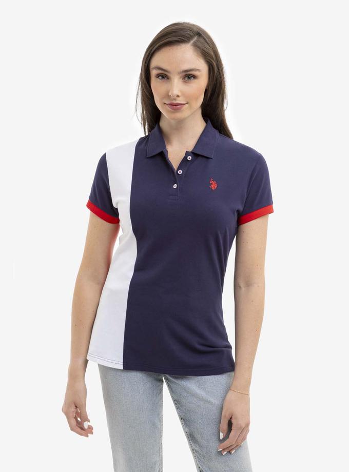 USPA PIECED STRIPE POLO SHIRT Free shipping