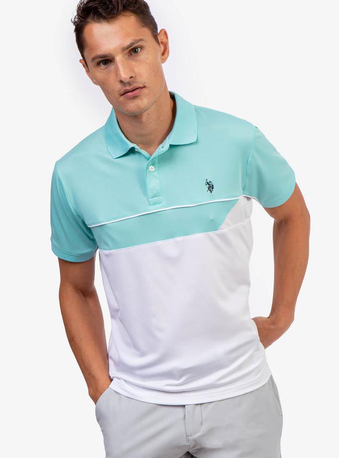 USPA PIQUE COLORBLOCK POLO SHIRT High Quality