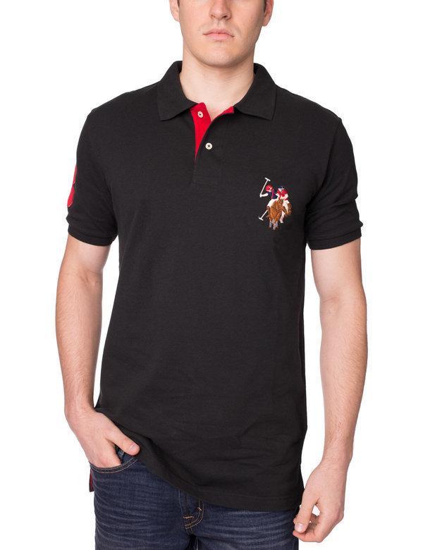 USPA Pique Mesh Multi-Color Logo Polo Shirt Best Price