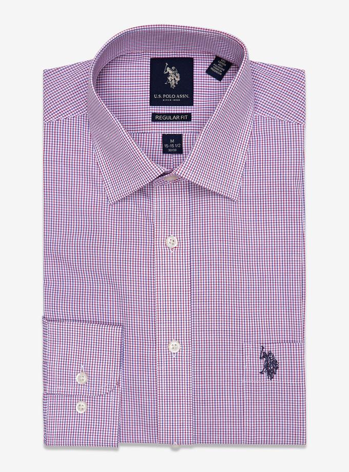 USPA PLAID DRESS SHIRT High Quality