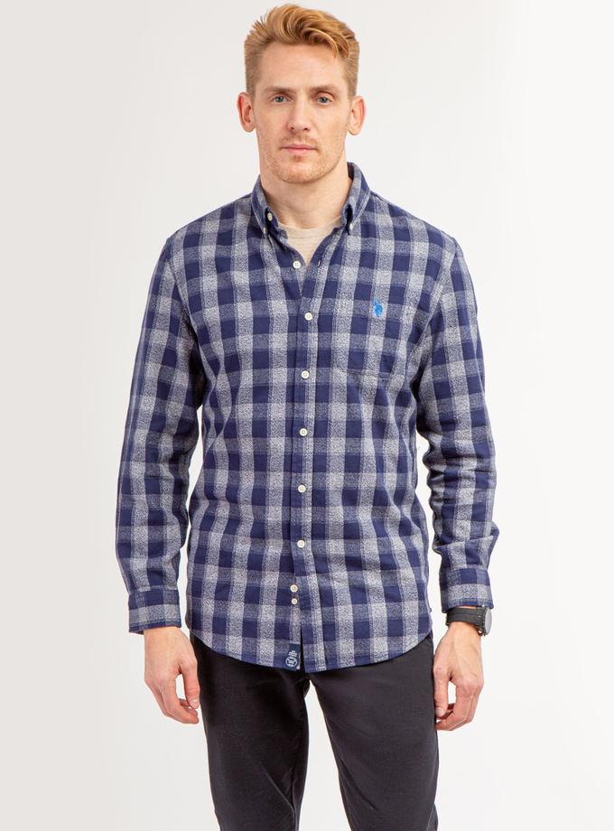 USPA PLAID JASPE COTTON LONG SLEEVE SHIRT On Sale