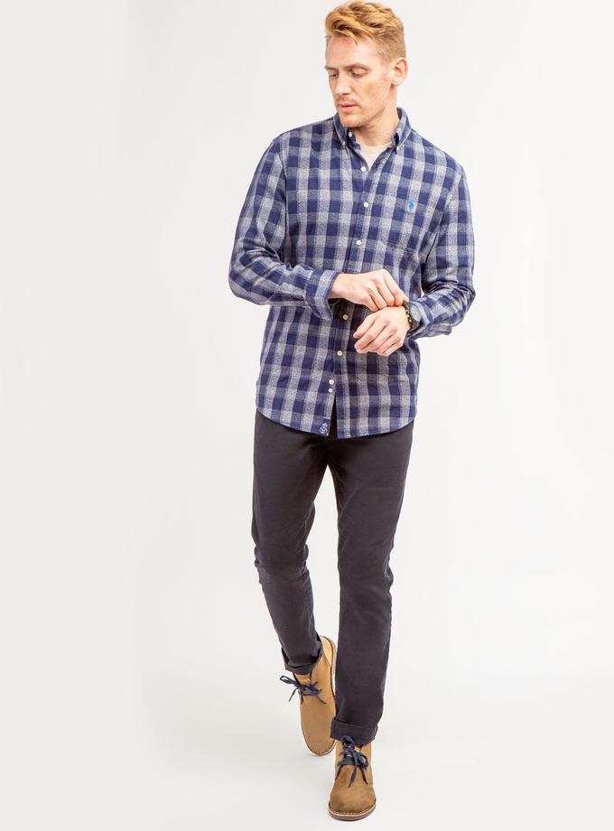 USPA PLAID JASPE COTTON LONG SLEEVE SHIRT On Sale