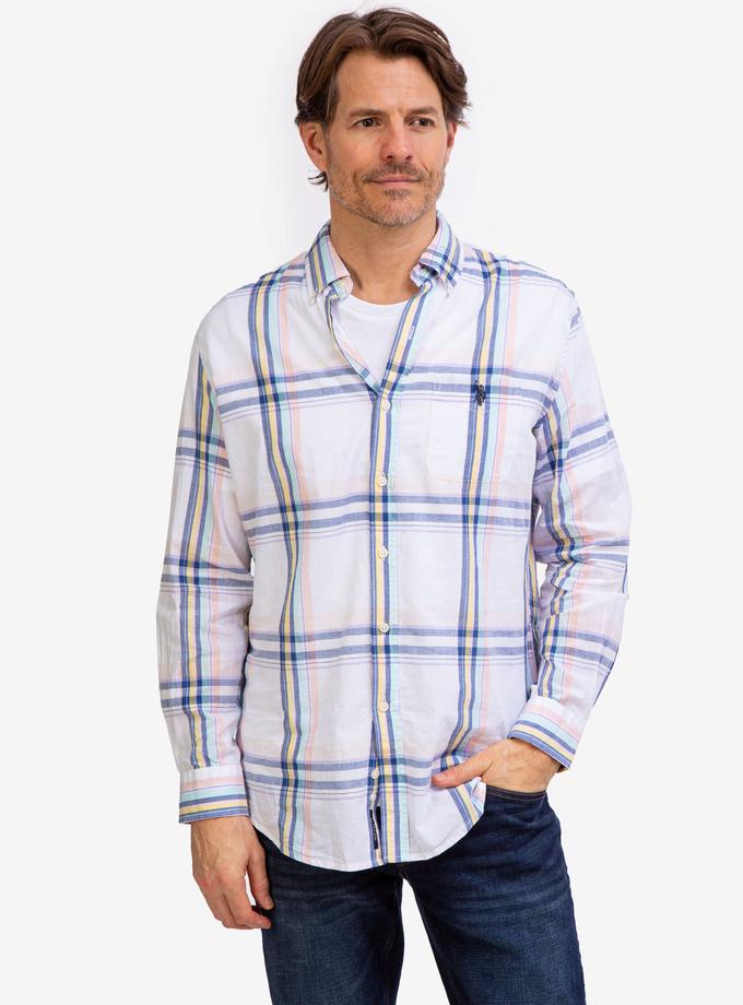 USPA PLAID MADRAS LONG SLEEVE SHIRT Best Seller