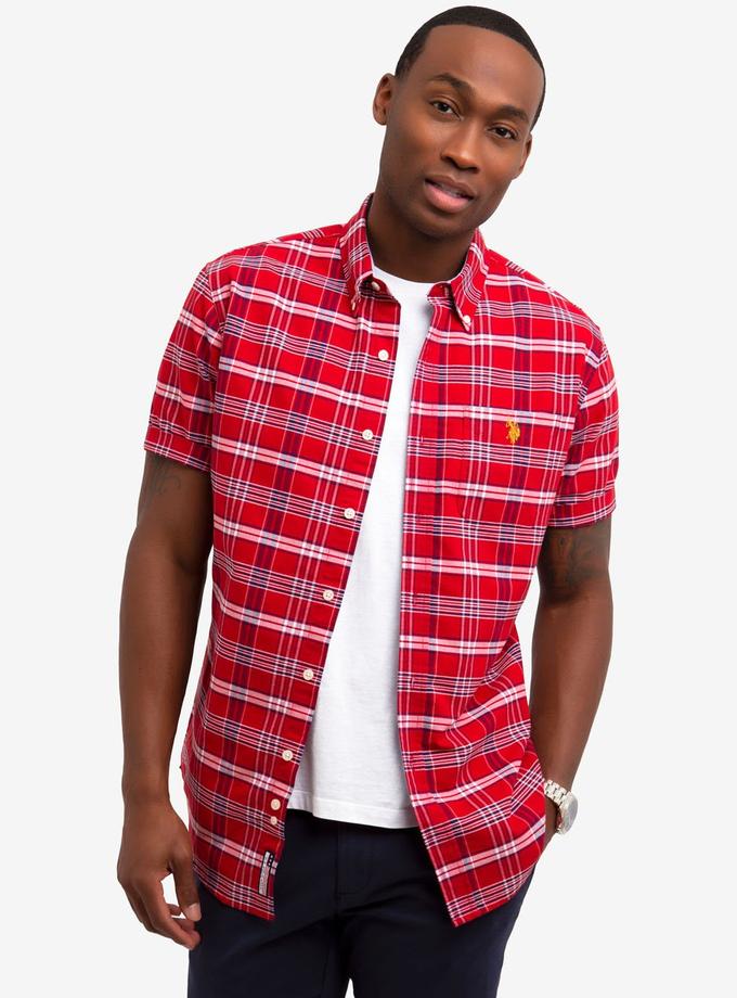 USPA PLAID OXFORD SHIRT High Quality