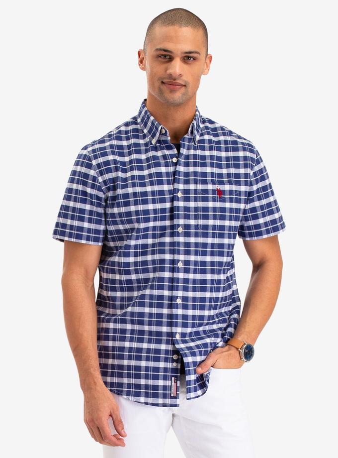 USPA PLAID OXFORD SHORT SLEEVE SHIRT Best Price