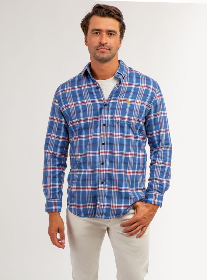 USPA PLAID PEACHED TWILL LONG SLEEVE SHIRT Best Price