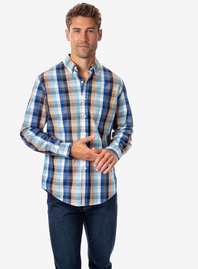 USPA PLAID POPLIN LONG SLEEVE SHIRT On Sale